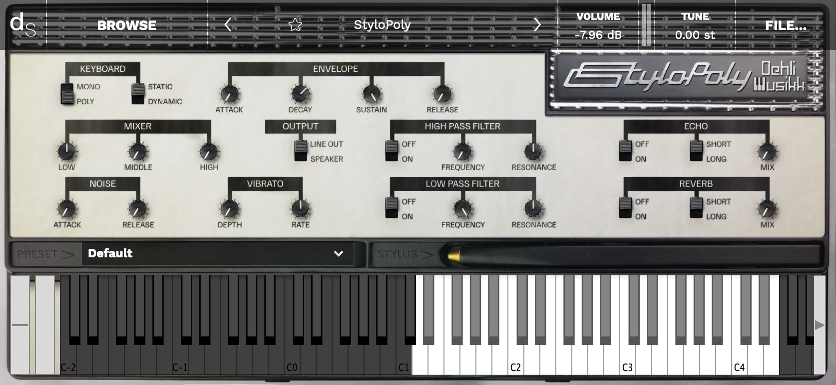 StyloPoly Decent Sampler Library Screenshot