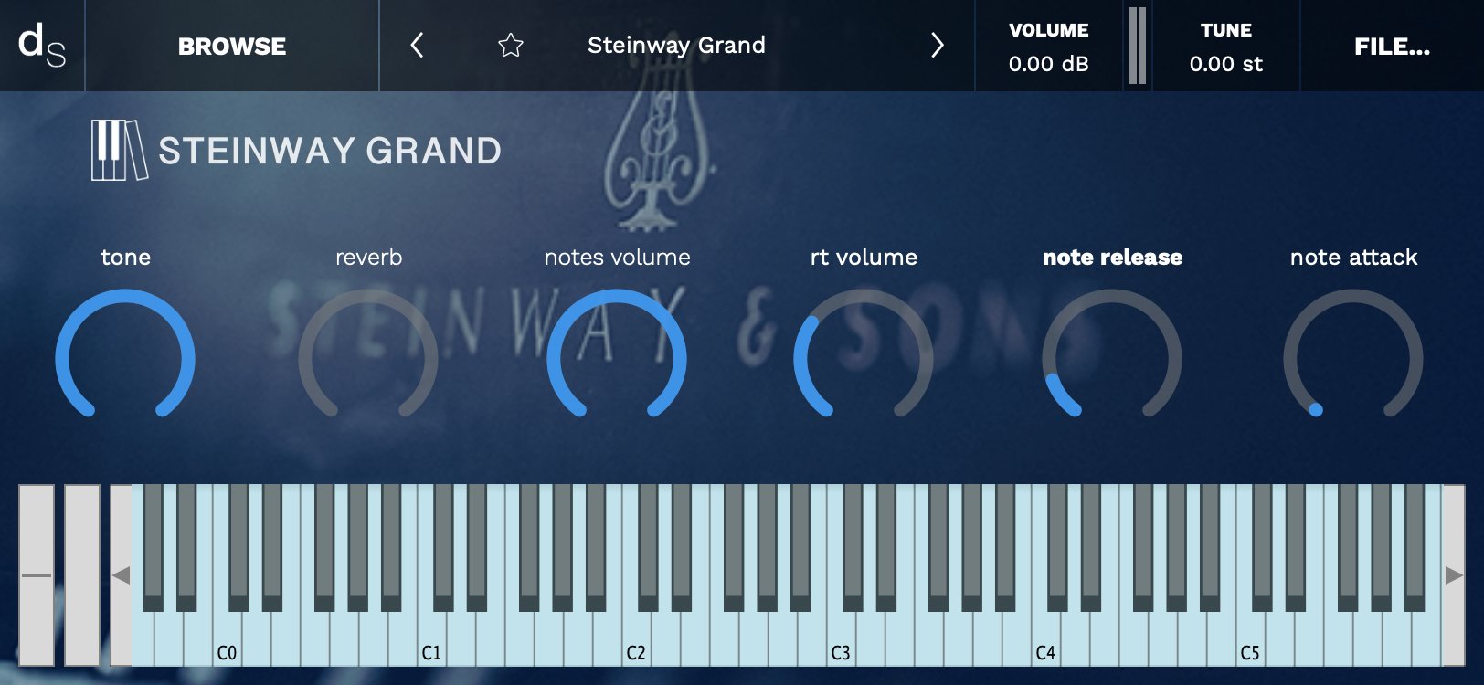 Steinway Grand Decent Sampler Library Screenshot