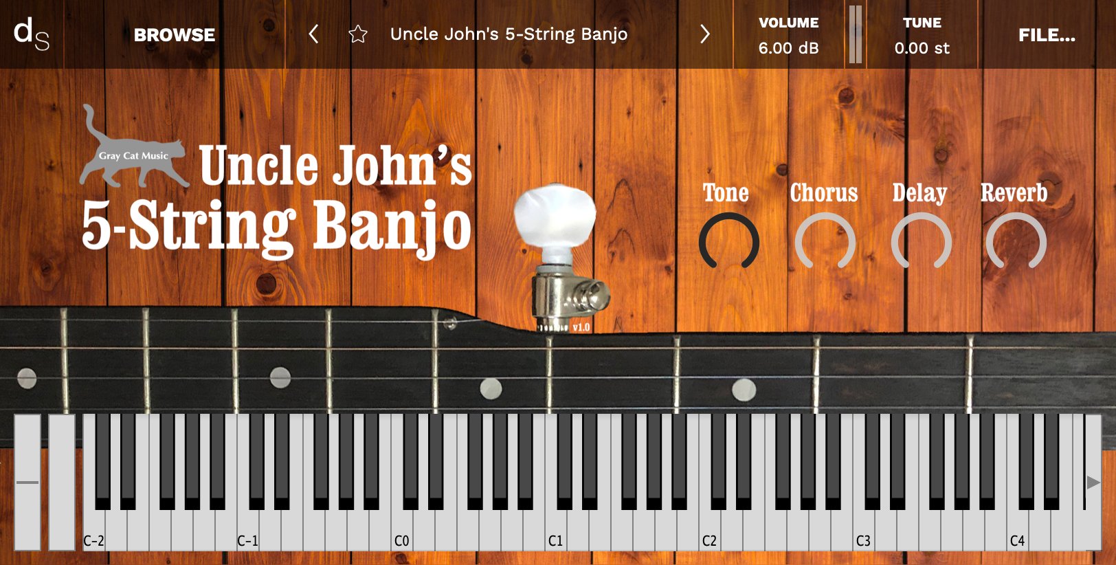 Decent Sampler library Uncle Johns 5-String Banjo DSCC 3